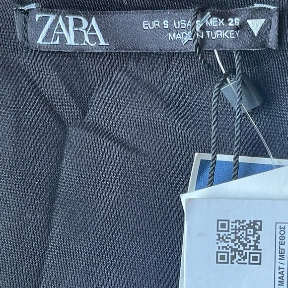 ZARA NWTS NEON GREEN HOUNDSTOOTH CORSET TOP SZ SM - Picture 4 of 5